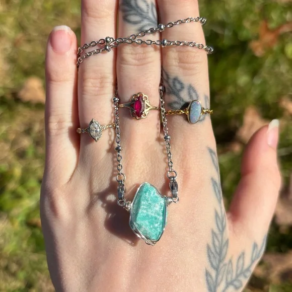 Amazonite interchangeable necklace - Picture 1 of 4